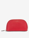 Smythson Panama Leather Cosmetics Case In Red