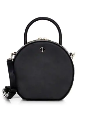 Kate Spade Andi Round Canteen Leather Crossbody Bag In Black | ModeSens
