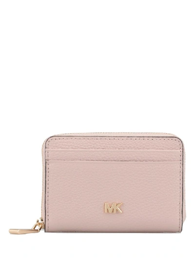 Michael Michael Kors Leather Wallet In Soft Pink