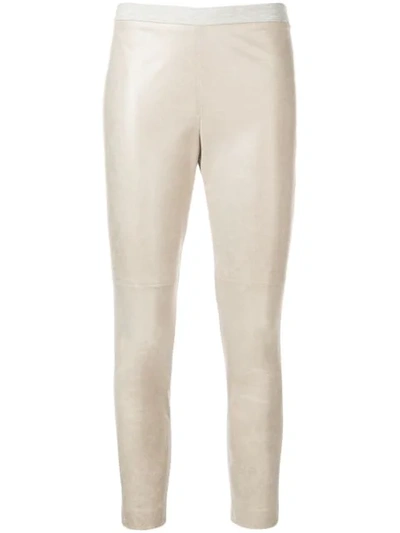 Fabiana Filippi Skinny Cropped Trousers In Neutrals