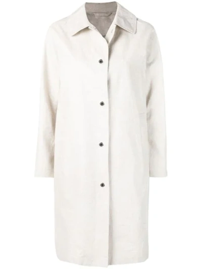 Mackintosh Single-breasted Car Coat In Neutrals