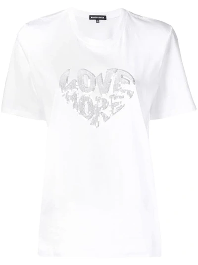 Markus Lupfer Alex Sequin Love T-shirt In White