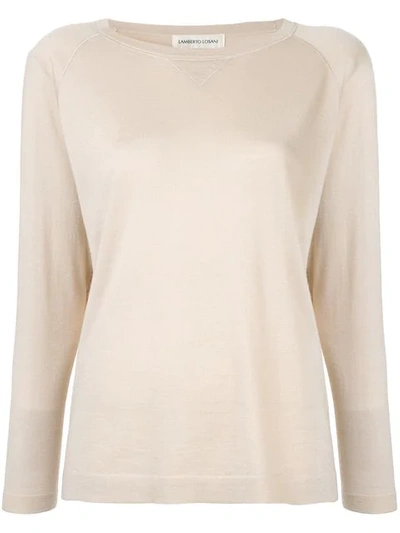 Lamberto Losani Basic Sweatshirt In Neutrals