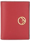 Fendi F Logo Wallet In Red