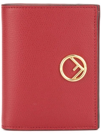 Fendi F Logo Wallet In Red