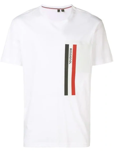 Rossignol Stripe Detail T-shirt In White