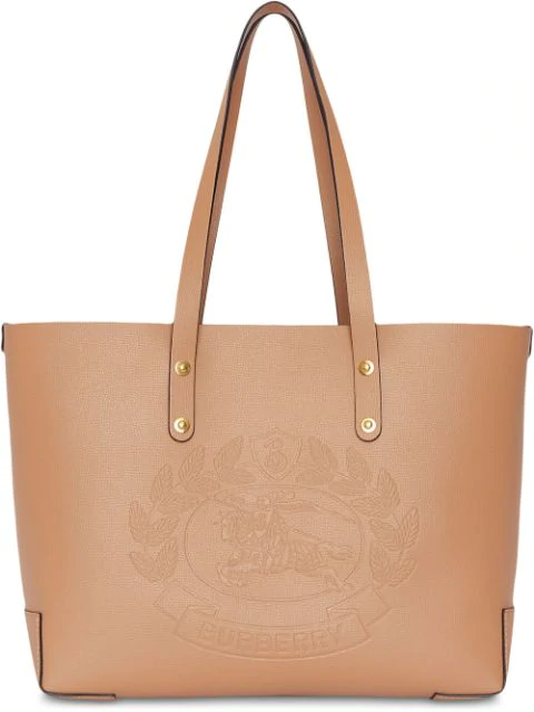 burberry large embossed crest leather tote