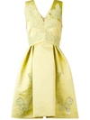 Zuhair Murad Embroidered Flared Dress In Yellow