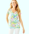 Lilly Pulitzer Women's Etta V-neck Top In Baby Pink Size 2xl -  In Baby Pink
