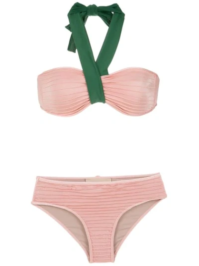 Adriana Degreas Halter Neck Bikini In Pink