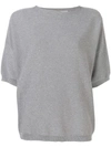 Fabiana Filippi Shortsleeved Jumper In Grey