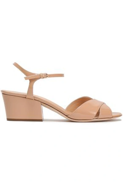 Sergio Rossi Patent-leather Sandals In Blush