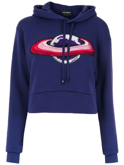 Andrea Bogosian Embroidered Hoodie In Purple