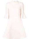 Valentino Flared Mini Dress In White