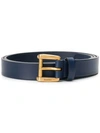 Gucci Logo Embossed Tang Buckle In Blue