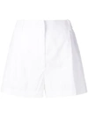 N°21 Pleated Short Shorts In White
