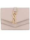 Saint Laurent Monogram Wallet In Neutrals