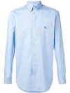 Etro Embroidered Logo Shirt In Blue