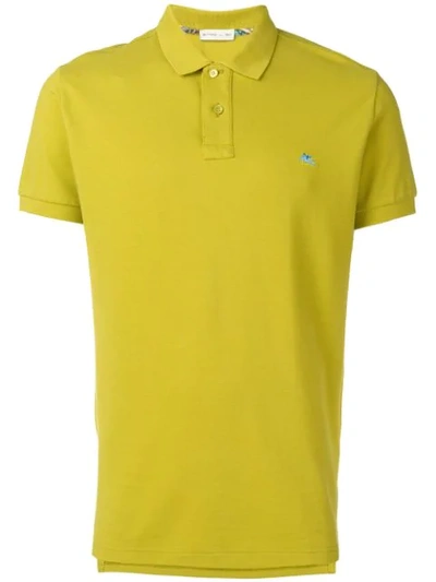 Etro Embroidered Logo Polo Shirt In Green