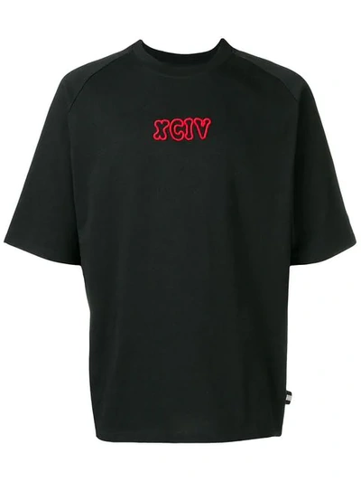 Gcds Besticktes T-shirt In Black