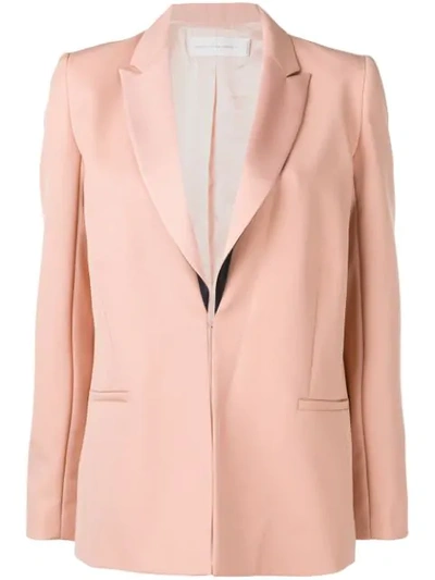 Victoria Victoria Beckham Contrast Lapel Blazer In Pink