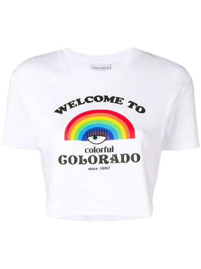 Chiara Ferragni Welcome To Colorado T-shirt In White