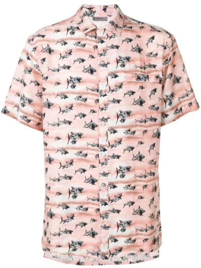 Lanvin Shark Print Shirt In Pink
