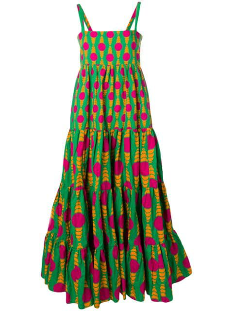 La Doublej Bouncy Maxi Dress In Green | ModeSens