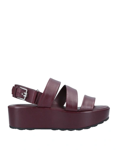 Tod's Sandals In Red