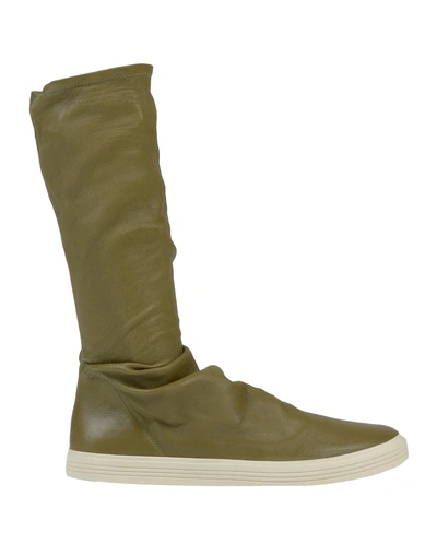 Rick Owens Boots In Military Green