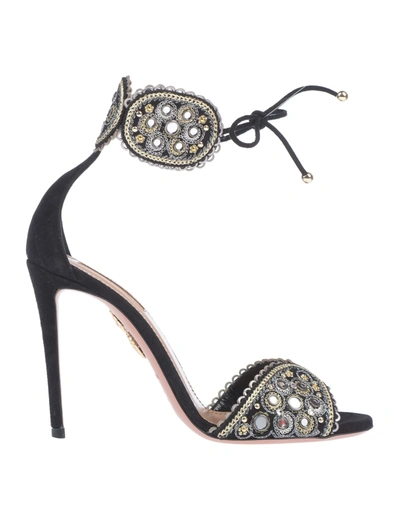 Aquazzura Sandals In Black