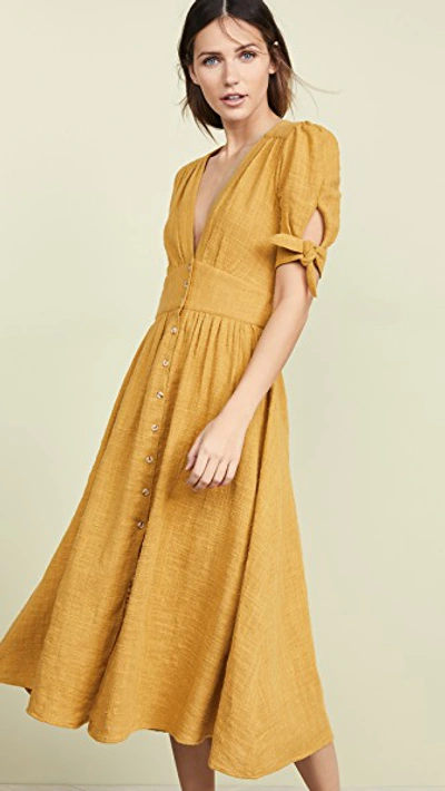 Free People Love Of My Life Dress In Golden