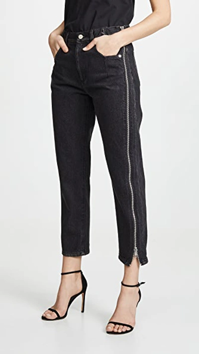 3.1 Phillip Lim / フィリップ リム Straight Jeans With Zipper In Black