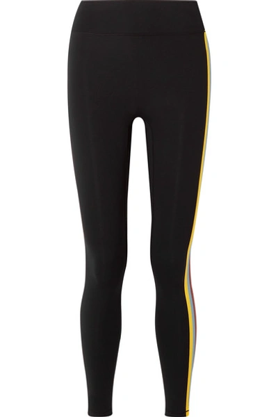 All Access Floyd Striped Stretch Leggings In Black