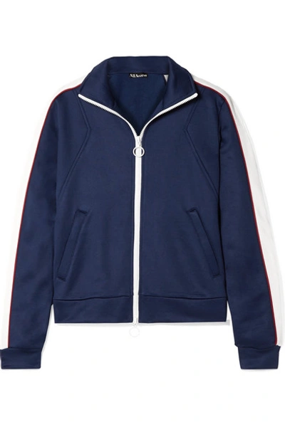 All Access Zeppelin Striped Stretch-jersey Track Jacket In Blue