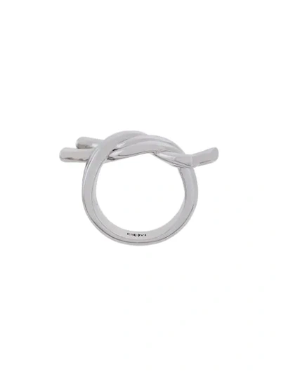 Eshvi Venus Tied Style Ring In Metallic