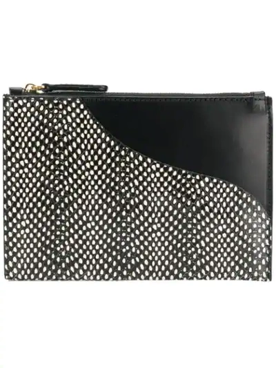 Atp Atelier Tino Snake Zip Pouch In Black