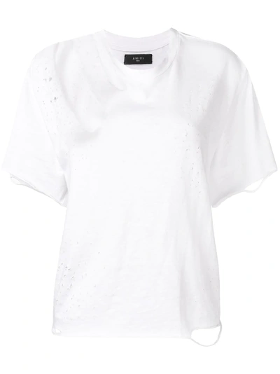 Amiri Distressed Style T-shirt - White