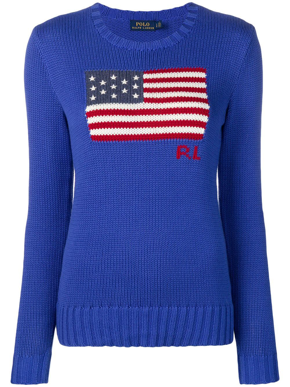Polo Ralph Lauren American Flag Jumper - Blue | ModeSens