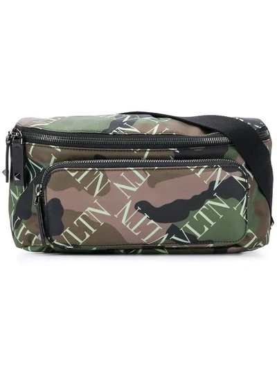 Valentino Garavani Vltn Camouflage Belt Bag In Green