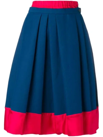 Marni Layered Midi Skirt In Blue