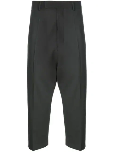 Rick Owens Cropped Trousers In Grey