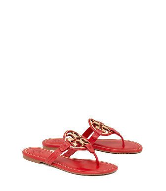 red and gold sandals