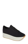 Vagabond Casey Platform Sneaker In Black/ Black Fabric