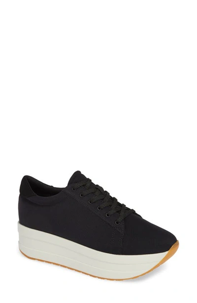 Vagabond Casey Platform Sneaker In Black/ Black Fabric