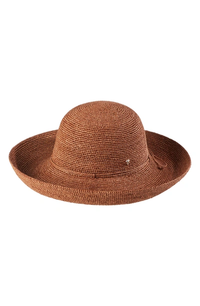 Helen Kaminski 'provence 12' Packable Raffia Hat - Brown In Dark Maple