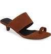 Vagabond Shoemakers Polly Slide Sandal In Brandy Suede
