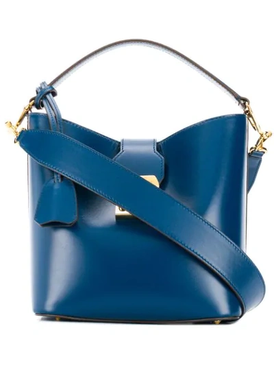 Mark Cross Murphy Small Tote Bag In Blue