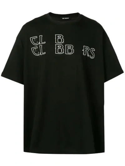 Raf Simons Oversized Lined T-shirt In Black