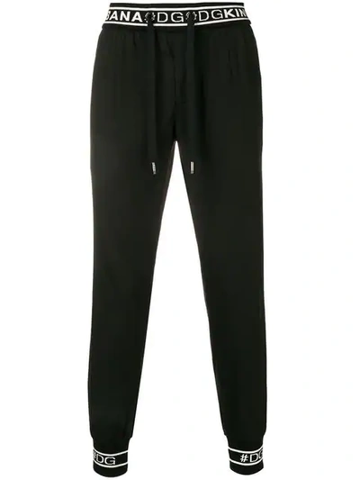Dolce & Gabbana Pull-on Trousers In Black